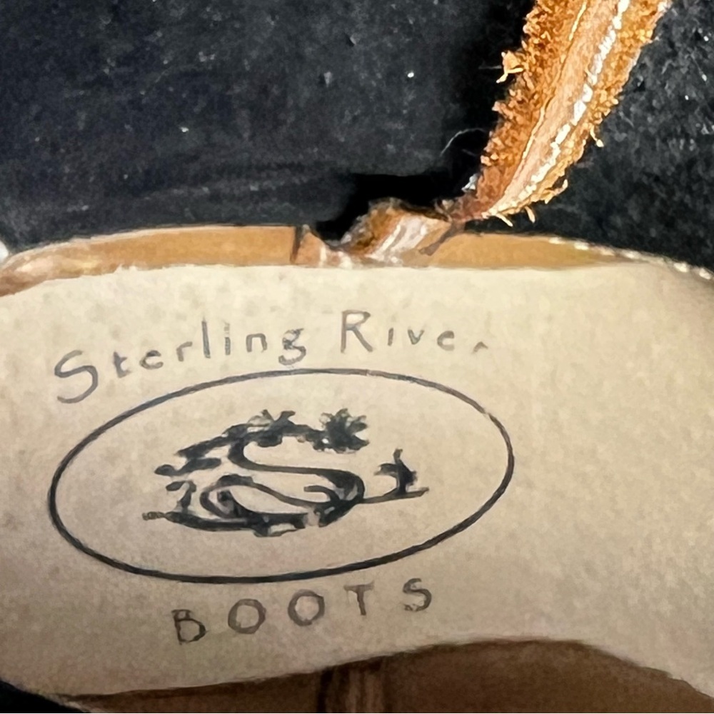 Sterling River Western Boots in White and Brown - Picture 9 of 11